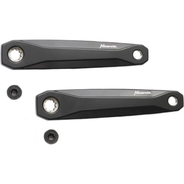 Crankset (links en rechts) Miranda Lambda - met 170mm crankarm - Bosch3 Offset - zwart
