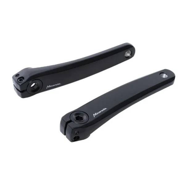 Crankset (links en rechts) Miranda Delta S voor Shimano Steps - met 165mm crankarm - zwart
