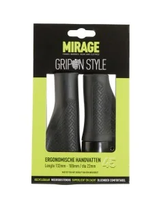 Handvatpaar Mirage Grips in style 45 - 132/100 mm met lockring - zwart