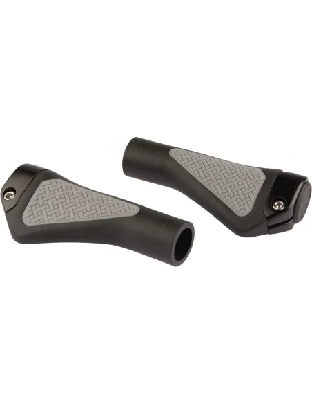 Handvatpaar Mirage Grips in style 45 - 132/132 mm met lockring - zwart /grijs