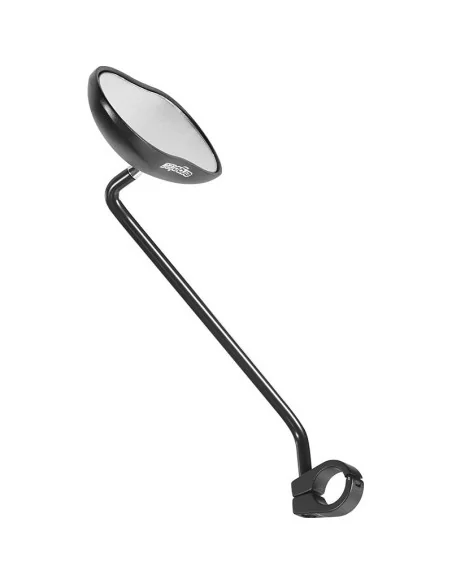 Spiegel Ergotec M-88L lange arm 111 x 52 mm aluminium - zwart gezandstraald