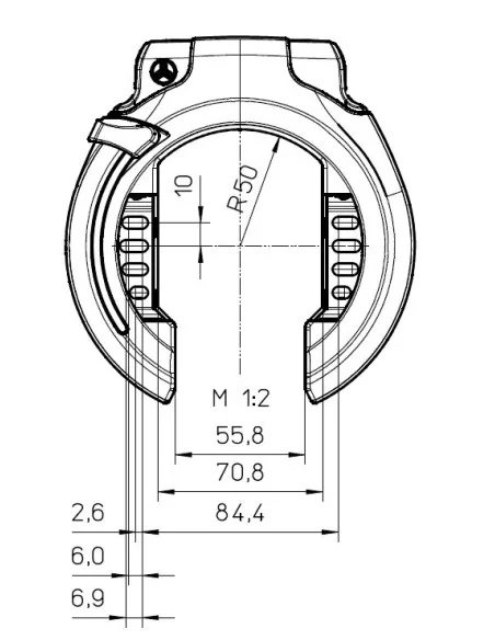 Ringslot Trelock RS 453 Protect -O-Connect Balloon NAZ - zwart