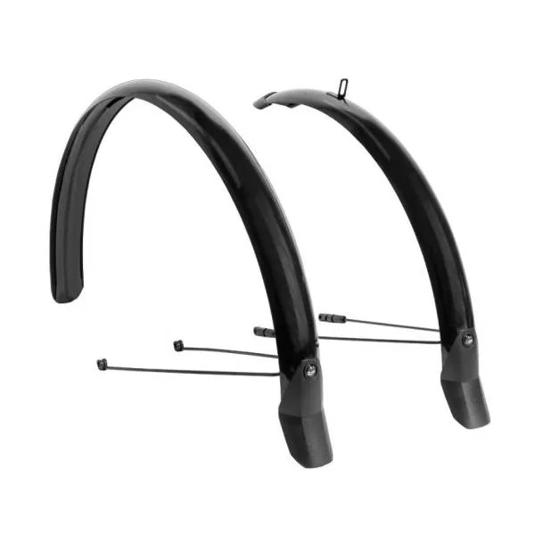 Spatbordset 28" Eurofender Lampo 58 mm breed - mat zwart