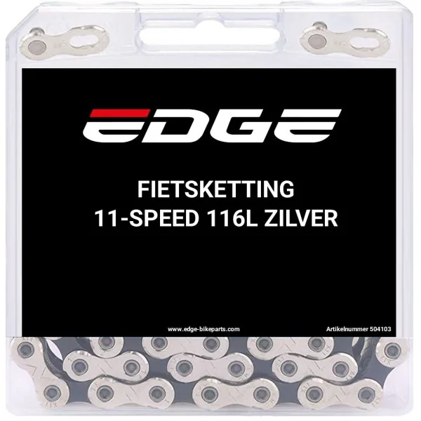 Fietsketting 11 speed Edge CHN-004 met 116 schakels - zilver