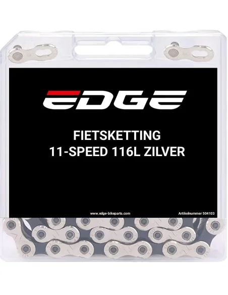 Fietsketting 11 speed Edge CHN-004 met 116 schakels - zilver