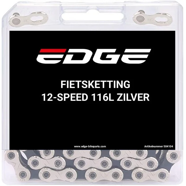 Fietsketting 12 speed Edge CHN-006 met 116 schakels - zilver