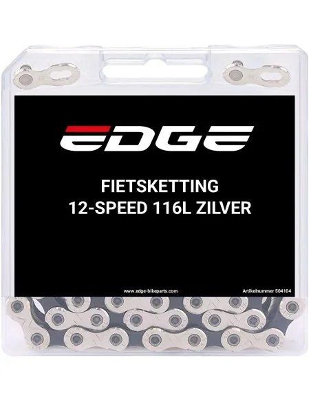 Fietsketting 12 speed Edge CHN-006 met 116 schakels - zilver