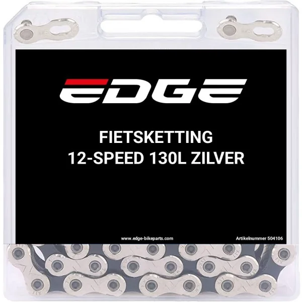 Fietsketting 12 speed Edge CHN-006 met 130 schakels - zilver