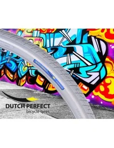 Buitenband Dutch Perfect 28 x 1.40" / 40-622mm anti-lek - grijs met reflectie