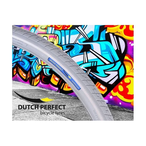 Buitenband Dutch Perfect 28 x 1.40" / 40-622mm anti-lek - grijs met reflectie