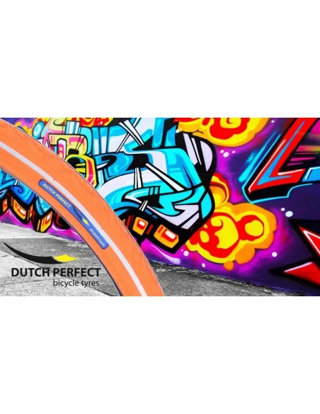 Buitenband Dutch Perfect 28 x 1.40" / 40-622mm anti-lek - orange met reflectie