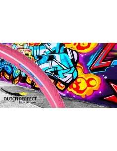 Buitenband Dutch Perfect 28 x 1.40" / 40-622mm anti-lek - roze met reflectie