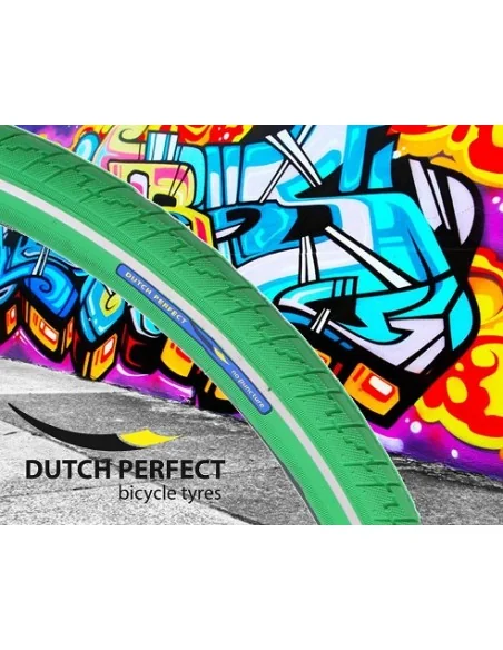 Buitenband Dutch Perfect 28 x 1.40" / 40-622mm anti-lek - groen met reflectie