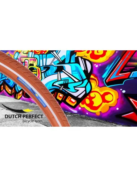 Buitenband Dutch Perfect 28 x 1.40" / 40-622mm anti-lek - bruin met reflectie