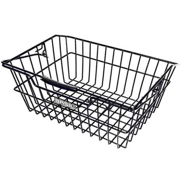 Fietsmand Basil Cairo Luxe 41 x 32 x 17 cm met dragerbevestiging - zwart