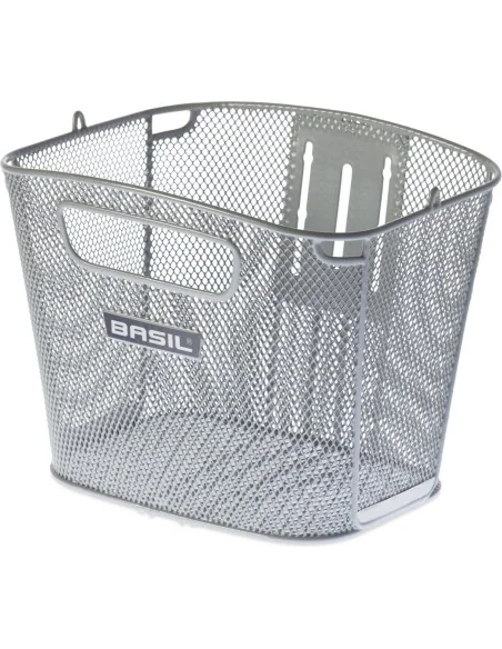 Fietsmand Basil Bold Front FM - zilver