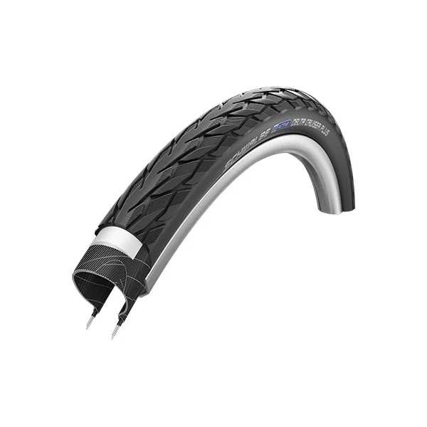 Buitenband Schwalbe Delta Cruiser Plus PunctureGuard 28 x 1.75" / 47-622mm - zwart met reflectie
