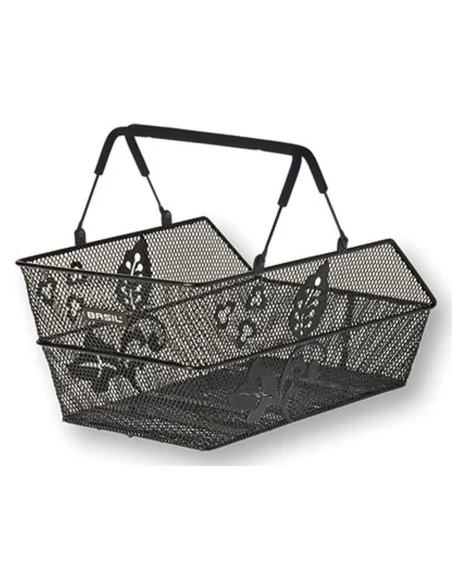 Fietsmand Basil Cento Flower Multi 44 x 30 x 23 cm - zwart