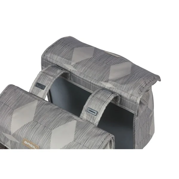 Dubbele fietstas Basil Elegance 40-49 liter 40 x 38 x 16 cm - chateau taupe