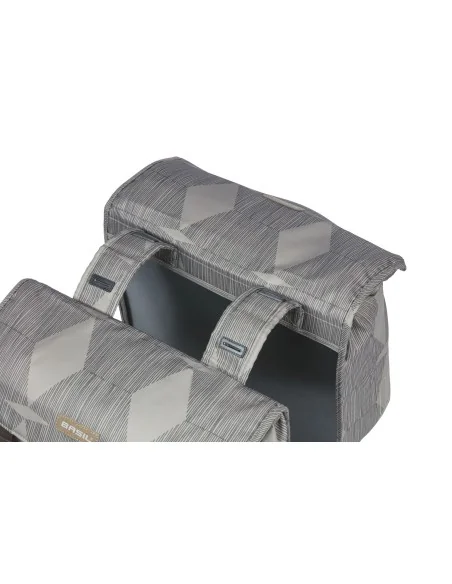 Dubbele fietstas Basil Elegance 40-49 liter 40 x 38 x 16 cm - chateau taupe