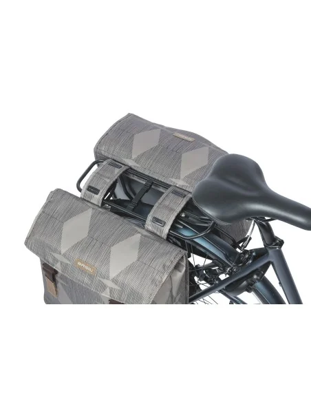 Dubbele fietstas Basil Elegance 40-49 liter 40 x 38 x 16 cm - chateau taupe