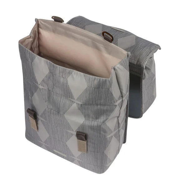 Dubbele fietstas Basil Elegance 40-49 liter 40 x 38 x 16 cm - chateau taupe