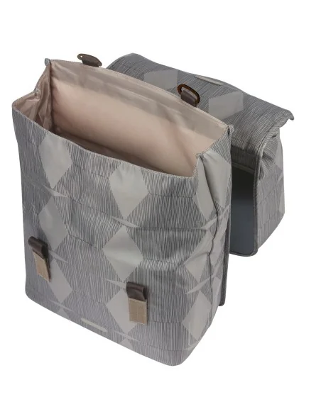 Dubbele fietstas Basil Elegance 40-49 liter 40 x 38 x 16 cm - chateau taupe