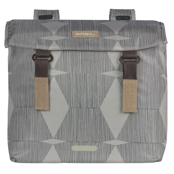 Dubbele fietstas Basil Elegance 40-49 liter 40 x 38 x 16 cm - chateau taupe