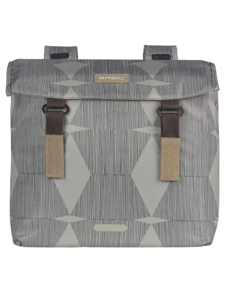 Dubbele fietstas Basil Elegance 40-49 liter 40 x 38 x 16 cm - chateau taupe