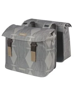 Dubbele fietstas Basil Elegance 40-49 liter 40 x 38 x 16 cm - chateau taupe