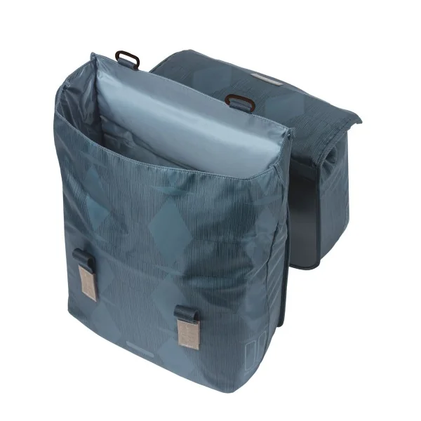 Dubbele fietstas Basil Elegance 40-49 liter 40 x 38 x 16 cm - estate blue