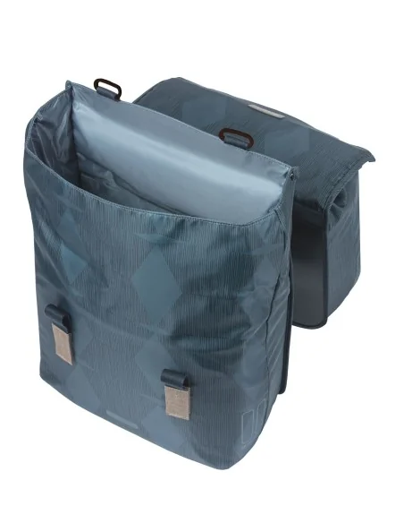 Dubbele fietstas Basil Elegance 40-49 liter 40 x 38 x 16 cm - estate blue