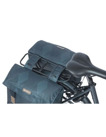 Dubbele fietstas Basil Elegance 40-49 liter 40 x 38 x 16 cm - estate blue