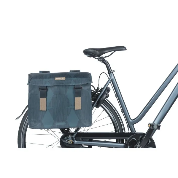 Dubbele fietstas Basil Elegance 40-49 liter 40 x 38 x 16 cm - estate blue
