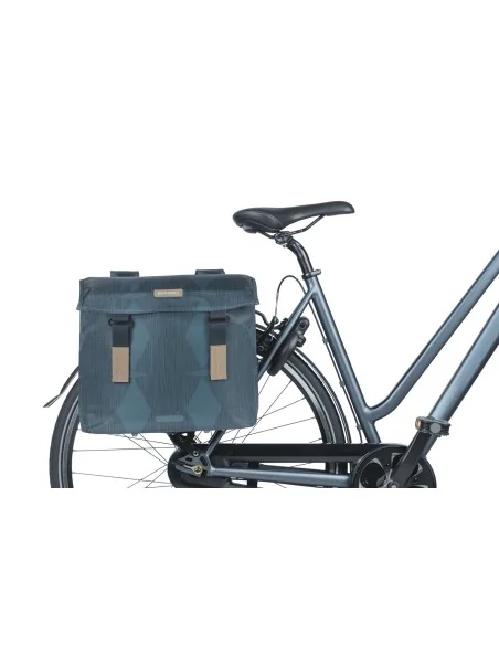 Dubbele fietstas Basil Elegance 40-49 liter 40 x 38 x 16 cm - estate blue