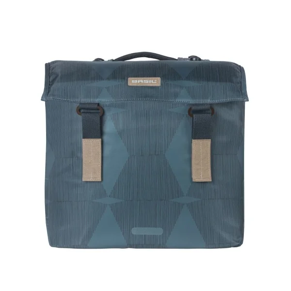 Dubbele fietstas Basil Elegance met MIK-systeem 40-49 liter 42,5 x 38 x 16 cm - estate blue