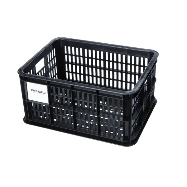 Gerecyclede fietskrat Basil Crate S 17.5 liter 29 x 39 x 20 cm - black