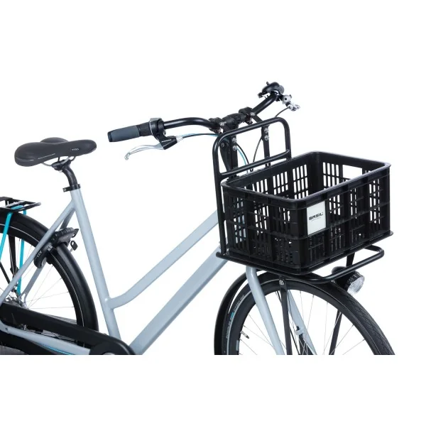 Gerecyclede fietskrat Basil Crate S 17.5 liter 29 x 39 x 20 cm - black