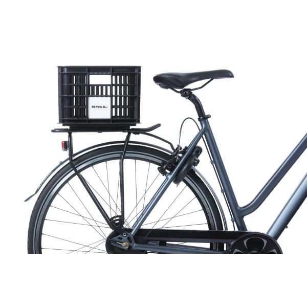 Gerecyclede fietskrat Basil Crate S 17.5 liter 29 x 39 x 20 cm - black