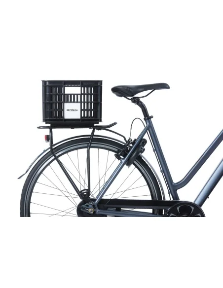Gerecyclede fietskrat Basil Crate S 17.5 liter 29 x 39 x 20 cm - black