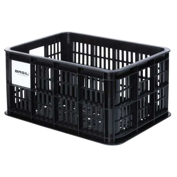 Gerecyclede fietskrat Basil Crate S 17.5 liter 29 x 39 x 20 cm - black