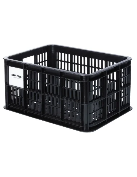 Gerecyclede fietskrat Basil Crate S 17.5 liter 29 x 39 x 20 cm - black