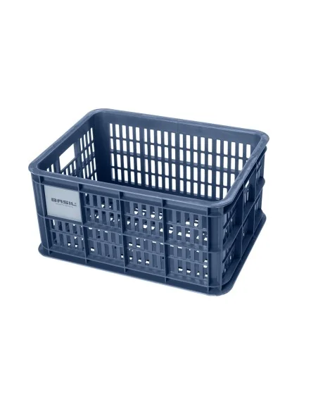 Gerecyclede fietskrat Basil Crate S 17.5 liter 29 x 39 x 20 cm - bluestone