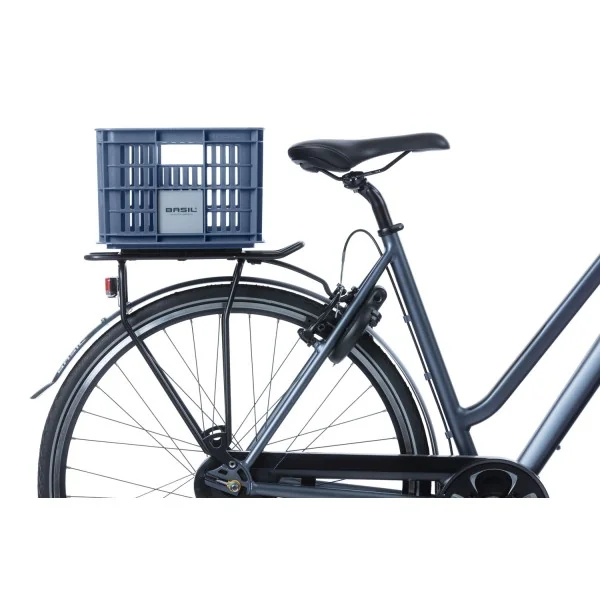 Gerecyclede fietskrat Basil Crate S 17.5 liter 29 x 39 x 20 cm - bluestone