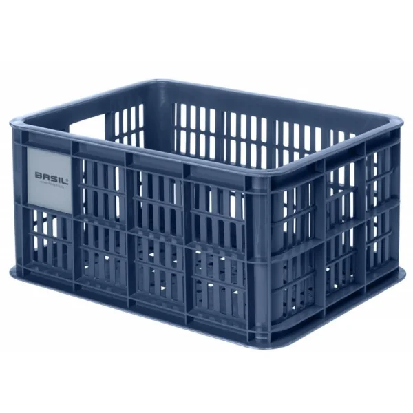 Gerecyclede fietskrat Basil Crate S 17.5 liter 29 x 39 x 20 cm - bluestone