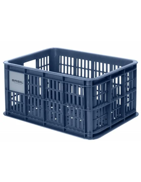 Gerecyclede fietskrat Basil Crate S 17.5 liter 29 x 39 x 20 cm - bluestone