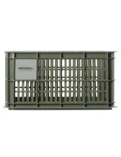 Gerecyclede fietskrat Basil Crate S 17.5 liter 29 x 39 x 20 cm - moss green
