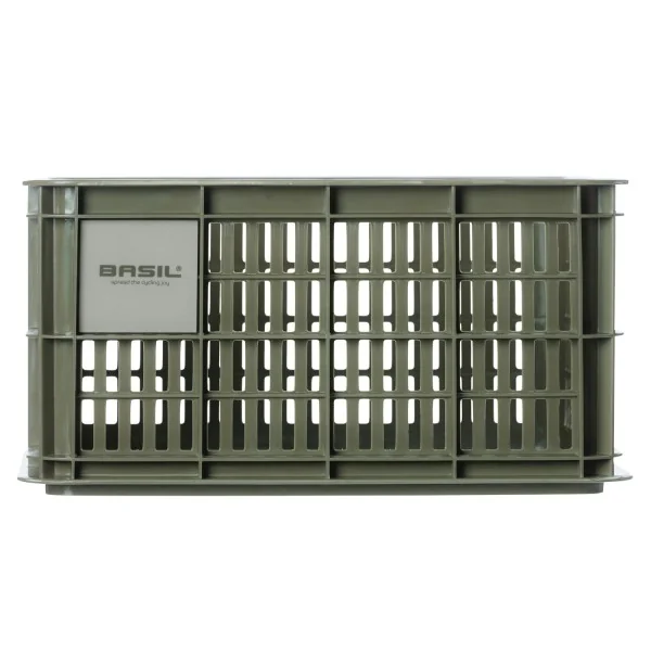 Gerecyclede fietskrat Basil Crate S 17.5 liter 29 x 39 x 20 cm - moss green