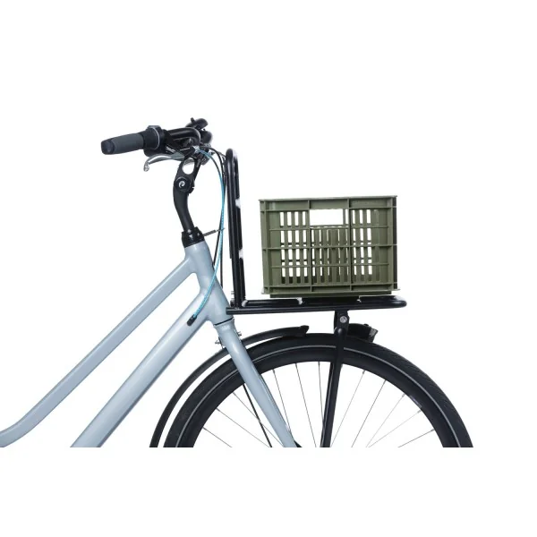 Gerecyclede fietskrat Basil Crate S 17.5 liter 29 x 39 x 20 cm - moss green