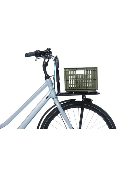 Gerecyclede fietskrat Basil Crate S 17.5 liter 29 x 39 x 20 cm - moss green